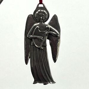 Vintage 1987 Danforth Pewter Angel Christmas Ornament Handmade VTG